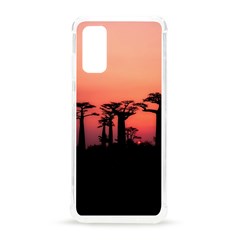 Baobabs Trees Silhouette Landscape Sunset Dusk Samsung Galaxy S20 6 2 Inch Tpu Uv Case by Jancukart