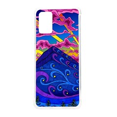 Psychedelic Colorful Lines Nature Mountain Trees Snowy Peak Moon Sun Rays Hill Road Artwork Stars Sk Samsung Galaxy S20plus 6 7 Inch Tpu Uv Case by Jancukart