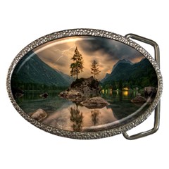 Nature Waters Lake Island Landscape Thunderstorm Belt Buckles