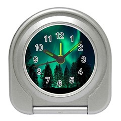 Aurora Northern Lights Phenomenon Atmosphere Sky Travel Alarm Clock by Jancukart