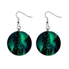 Aurora Northern Lights Celestial Magical Astronomy Mini Button Earrings by Jancukart