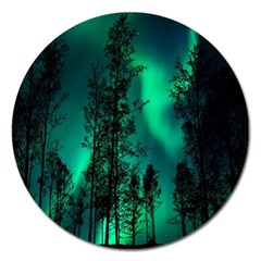 Aurora Northern Lights Celestial Magical Astronomy Magnet 5  (round) by Jancukart