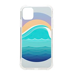 Tsunami Tidal Wave Wave Minimalist Ocean Sea Iphone 11 Tpu Uv Print Case by Pakemis