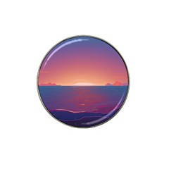 Sunset Ocean Beach Water Tropical Island Vacation Nature Hat Clip Ball Marker by Pakemis