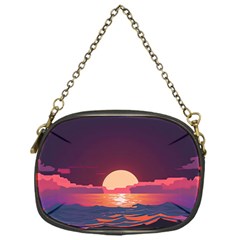 Sunset Ocean Beach Water Tropical Island Vacation 5 Chain Purse (One Side)