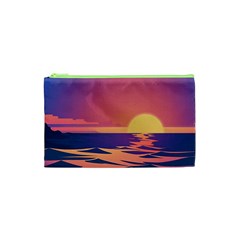 Sunset Ocean Beach Water Tropical Island Vacation Cosmetic Bag (xs) by Pakemis