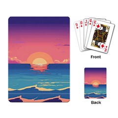 Sunset Ocean Beach Water Tropical Island Vacation 2 Playing Cards Single Design (rectangle) by Pakemis