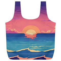 Sunset Ocean Beach Water Tropical Island Vacation 2 Full Print Recycle Bag (xl) by Pakemis