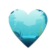 Intro Youtube Background Wallpaper Aquatic Water 2 Heart Magnet by Pakemis