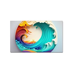 Tsunami Tidal Wave Wave Minimalist Ocean Sea 3 Sticker Rectangular (10 pack)