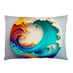 Tsunami Tidal Wave Wave Minimalist Ocean Sea 3 Pillow Case (Two Sides)