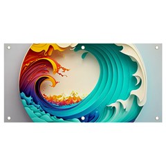 Tsunami Tidal Wave Wave Minimalist Ocean Sea 3 Banner and Sign 4  x 2 