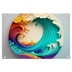 Tsunami Tidal Wave Wave Minimalist Ocean Sea 3 Banner and Sign 6  x 4 