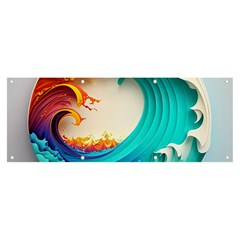 Tsunami Tidal Wave Wave Minimalist Ocean Sea 3 Banner and Sign 8  x 3 