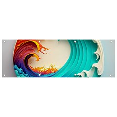 Tsunami Tidal Wave Wave Minimalist Ocean Sea 3 Banner and Sign 9  x 3 