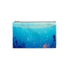 Ai Generated Ocean Sea Fish Aquatic Water Nature Cosmetic Bag (small) by Pakemis