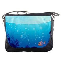 Ai Generated Ocean Sea Fish Aquatic Water Nature Messenger Bag by Pakemis