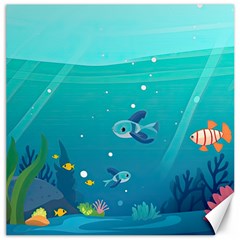 Ai Generated Ocean Sea Fish Aquatic Water Nature 2 Canvas 20  X 20  by Pakemis