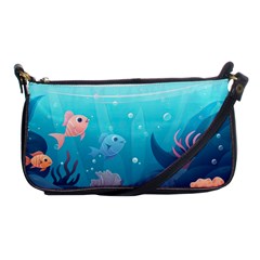 Ai Generated Ocean Sea Fish Aquatic Water Nature 4 Shoulder Clutch Bag by Pakemis