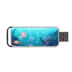 Ai Generated Ocean Sea Fish Aquatic Water Nature 4 Portable Usb Flash (two Sides) by Pakemis