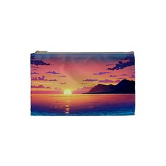 Sunset Ocean Beach Water Tropical Island Vacation 3 Cosmetic Bag (small) by Pakemis