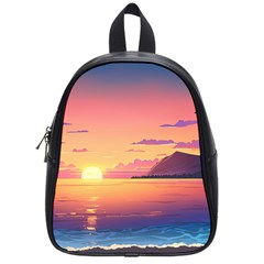 Sunset Ocean Beach Water Tropical Island Vacation 3 School Bag (small) by Pakemis