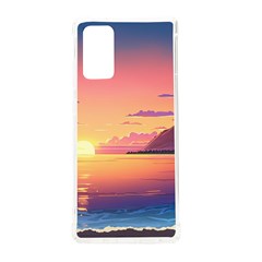 Sunset Ocean Beach Water Tropical Island Vacation 3 Samsung Galaxy Note 20 Tpu Uv Case by Pakemis