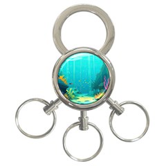 Intro Youtube Background Wallpaper Aquatic Water 3-ring Key Chain by Pakemis