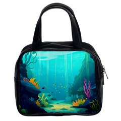 Intro Youtube Background Wallpaper Aquatic Water Classic Handbag (two Sides) by Pakemis