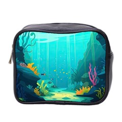 Intro Youtube Background Wallpaper Aquatic Water Mini Toiletries Bag (two Sides) by Pakemis