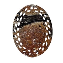 Rustic Charm Abstract Print Oval Filigree Ornament (two Sides) by dflcprintsclothing