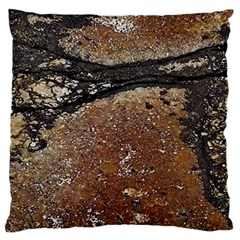 Rustic Charm Abstract Print Large Premium Plush Fleece Cushion Case (one Side) by dflcprintsclothing