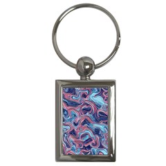 Fluid Art Pattern Key Chain (Rectangle)