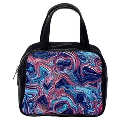 Fluid Art Pattern Classic Handbag (one Side) by GardenOfOphir