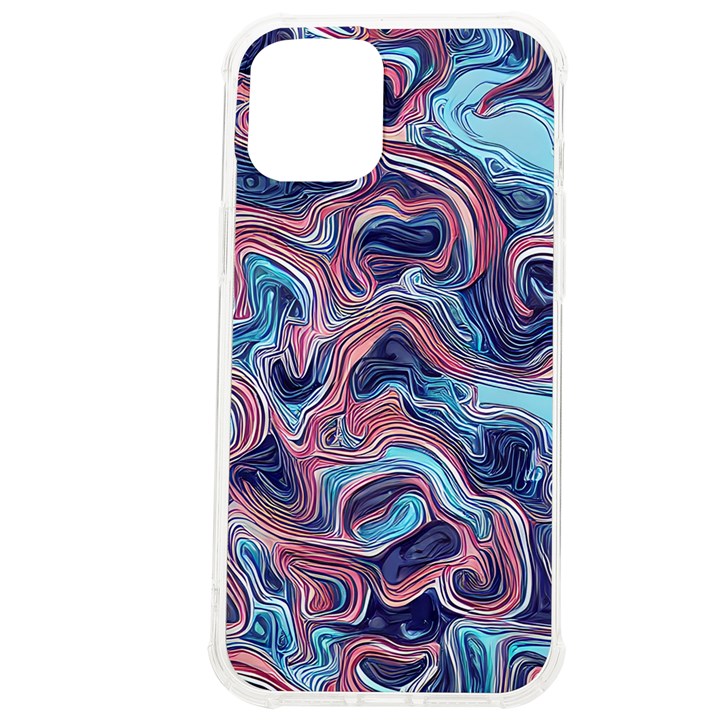 Fluid Art Pattern iPhone 12 Pro max TPU UV Print Case