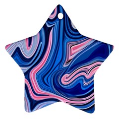 Abstract Liquid Art Pattern Star Ornament (two Sides) by GardenOfOphir