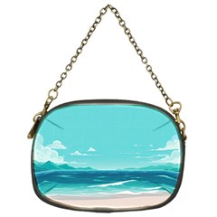 Ai Generated Ocean Waves Sea Water Anime Chain Purse (one Side) by Pakemis