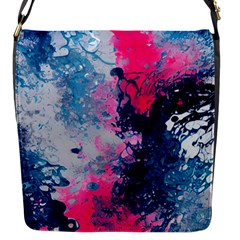 Fluid Art Pattern Flap Closure Messenger Bag (s) by GardenOfOphir