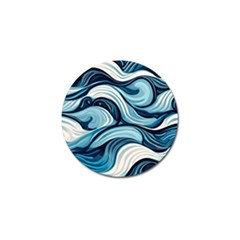 Pattern Ocean Waves Arctic Ocean Blue Nature Sea Golf Ball Marker by Pakemis