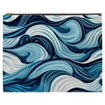 Pattern Ocean Waves Arctic Ocean Blue Nature Sea Cosmetic Bag (XXXL) Front