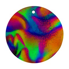 Fluid Background Pattern Round Ornament (two Sides) by GardenOfOphir