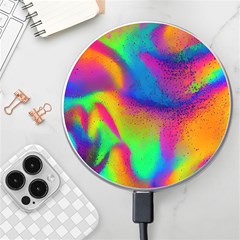 Fluid Background Pattern Wireless Fast Charger(white) by GardenOfOphir