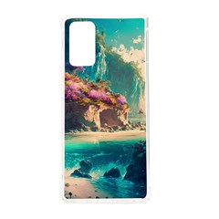 Tropical Island Fantasy Landscape Palm Trees Ocean Samsung Galaxy Note 20 Tpu Uv Case by Pakemis