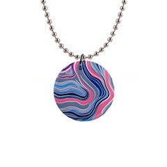 Fluid Abstract Art 1  Button Necklace by GardenOfOphir