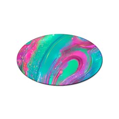 Fluid Art Background Sticker Oval (100 Pack) by GardenOfOphir