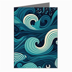 Waves Ocean Sea Abstract Whimsical Abstract Art Greeting Cards (pkg Of 8) by Pakemis