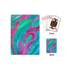 Fluid Art Background Playing Cards Single Design (mini) by GardenOfOphir