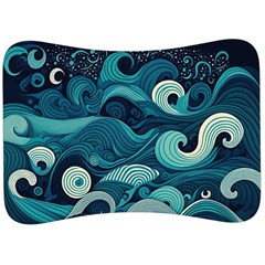 Waves Ocean Sea Abstract Whimsical Abstract Art Velour Seat Head Rest Cushion