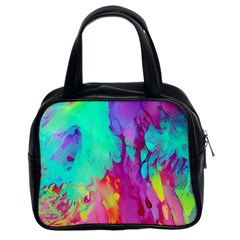 Fluid Background Classic Handbag (two Sides) by GardenOfOphir