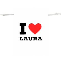 I Love Laura Lightweight Drawstring Pouch (xl) by ilovewhateva